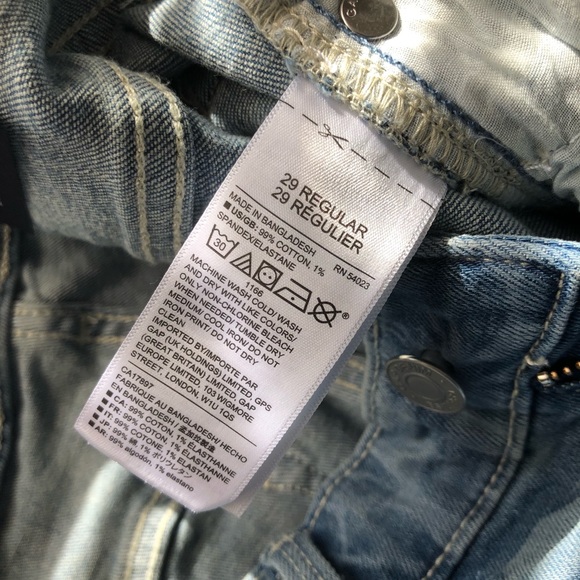 Gap - girlfriend fit distressed Denim floral jeans - Picture 4 of 8